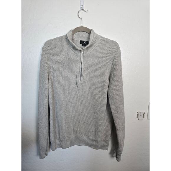 Calvin Klein Other - Calvin Klein Cable Knit Sweater Gray size Large see photo flaw